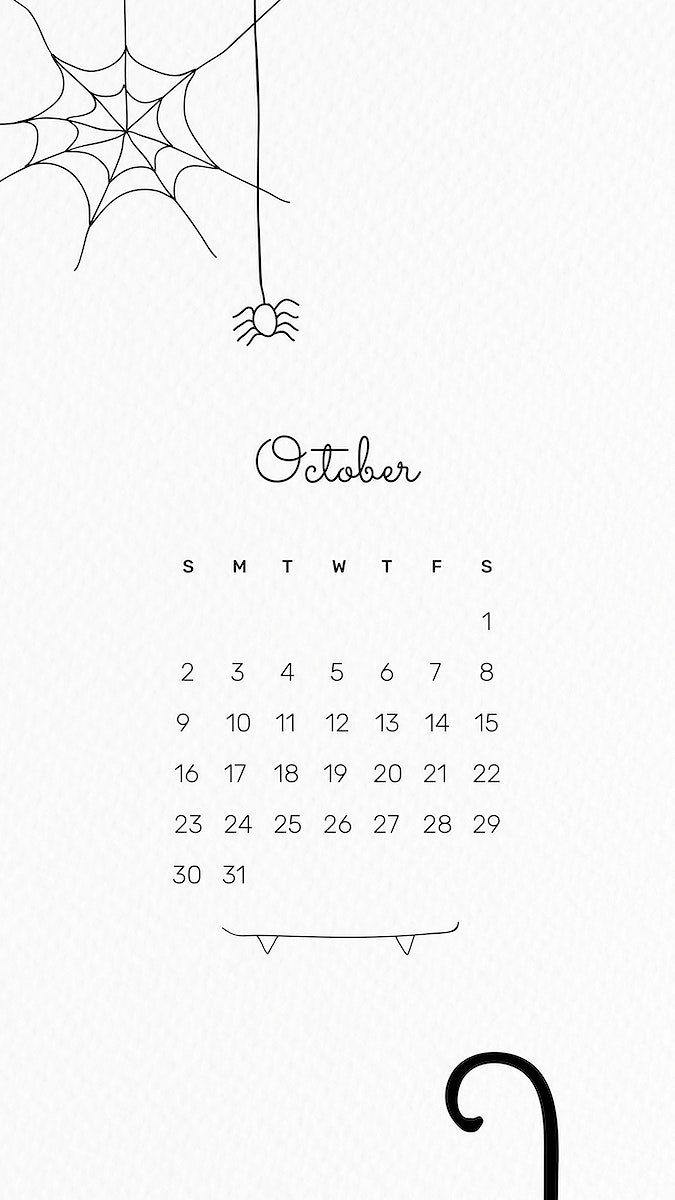 Cute 2022 October calendar, monthly