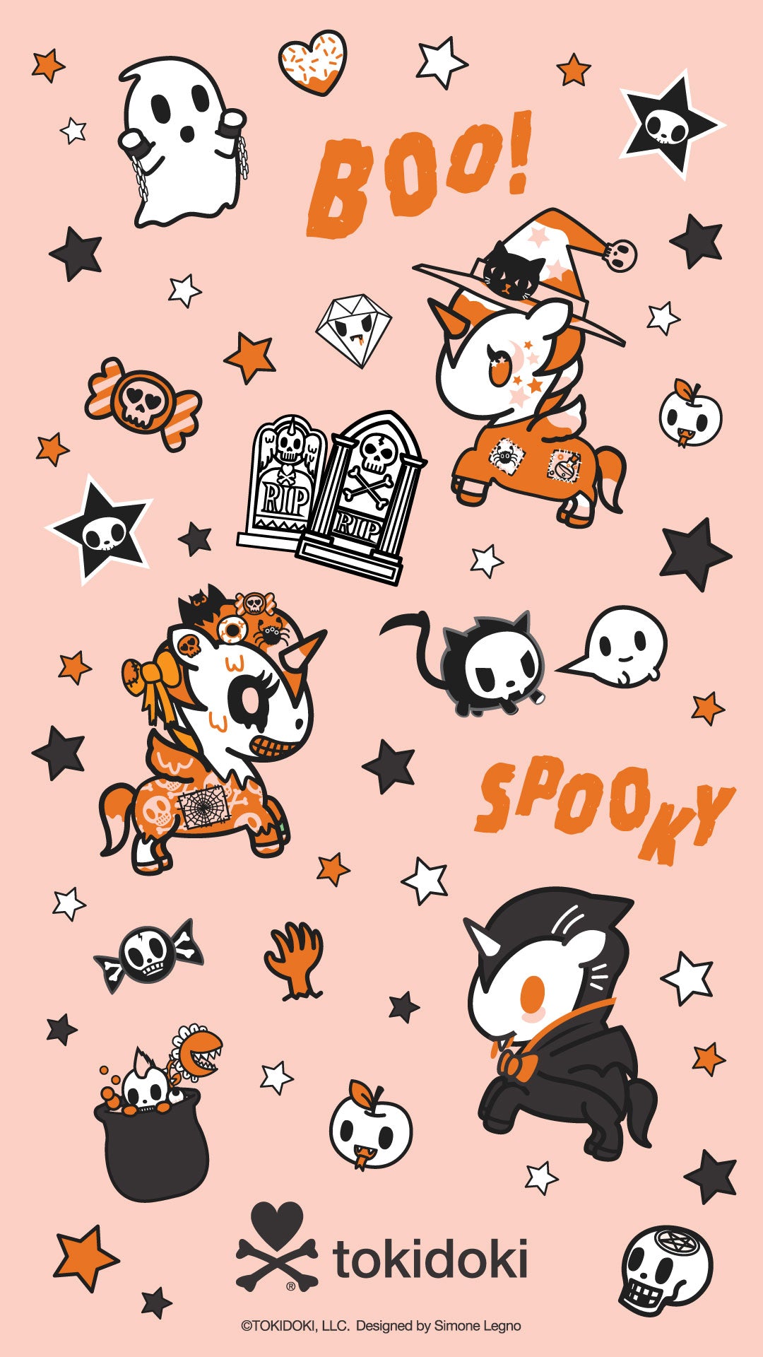 Halloween Stickers Wallpapers - Wallpaper Cave