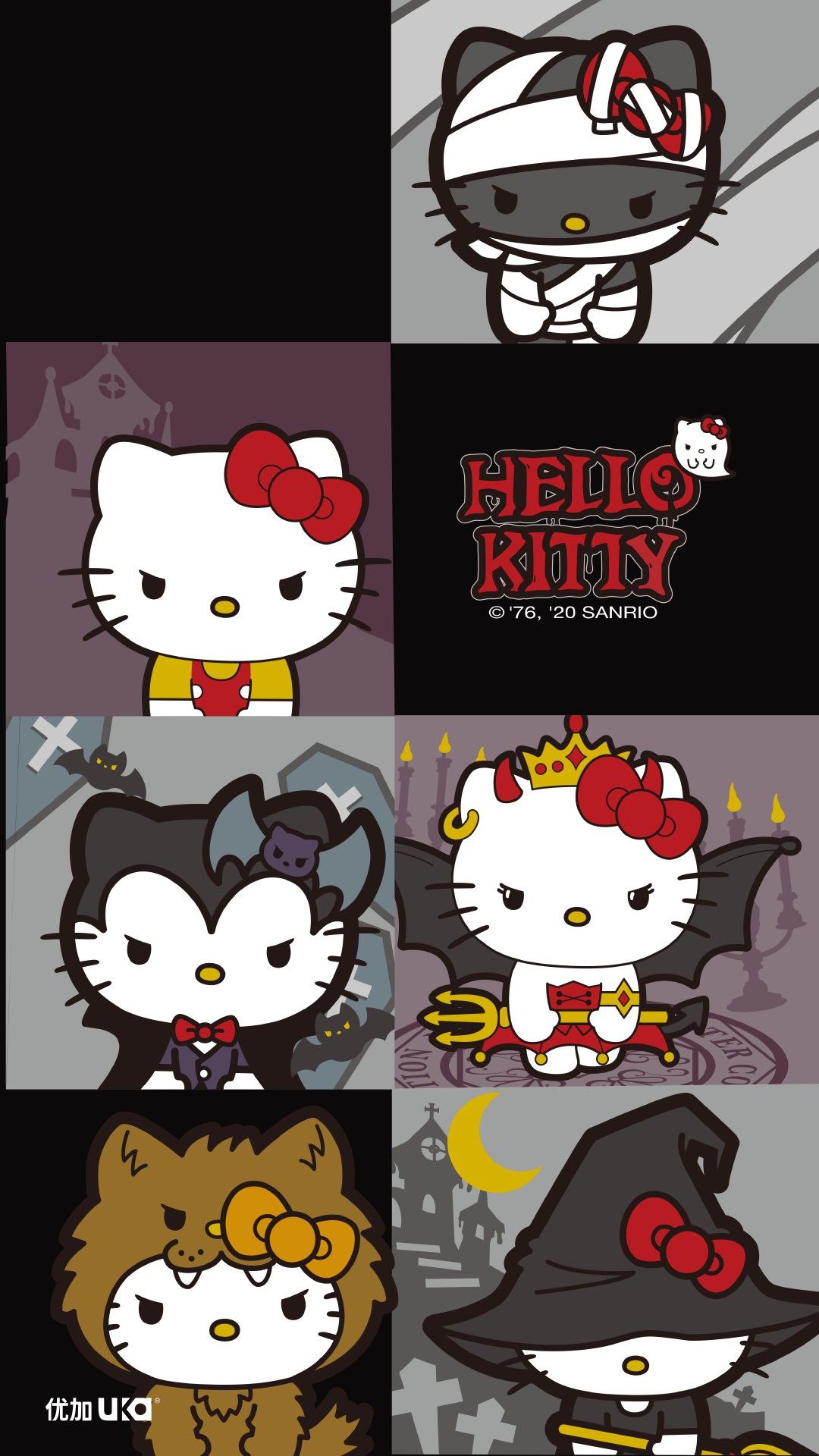 Art. Walpaper hello kitty, Hello kitty halloween, Hello kitty cartoon