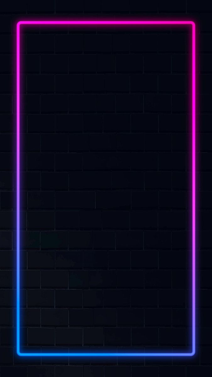 Pink and blue neon frame neon frame on a dark background vector. free image / Aum. Neon light wallpaper, Neon wallpaper, Wallpaper iphone neon