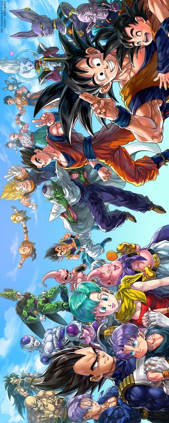 Goku and his Friends! By: Yura Kim quality: ✌(ツ)✌. Anime dragon ball, Dragon ball painting, Anime dragon ball super