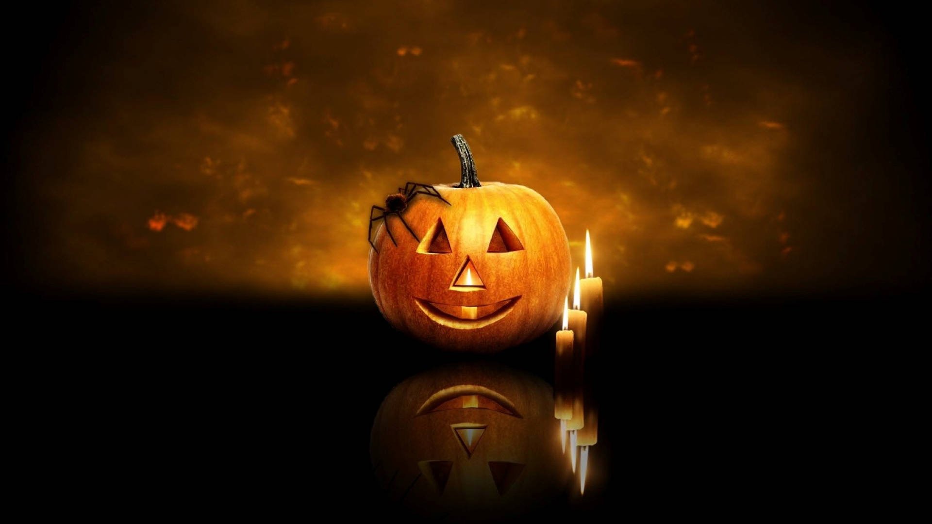 Download Pumpkin Candles Halloween Aesthetic Wallpaper