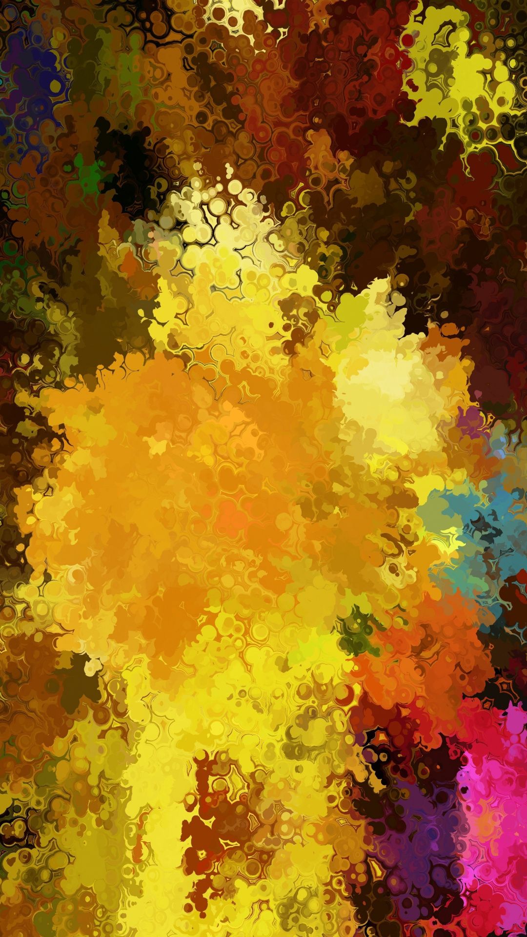 Color splashes, colorful, glitch, digital art, 1080x1920 wallpaper. Autumn leaves art, Art wallpaper, Scenery wallpaper