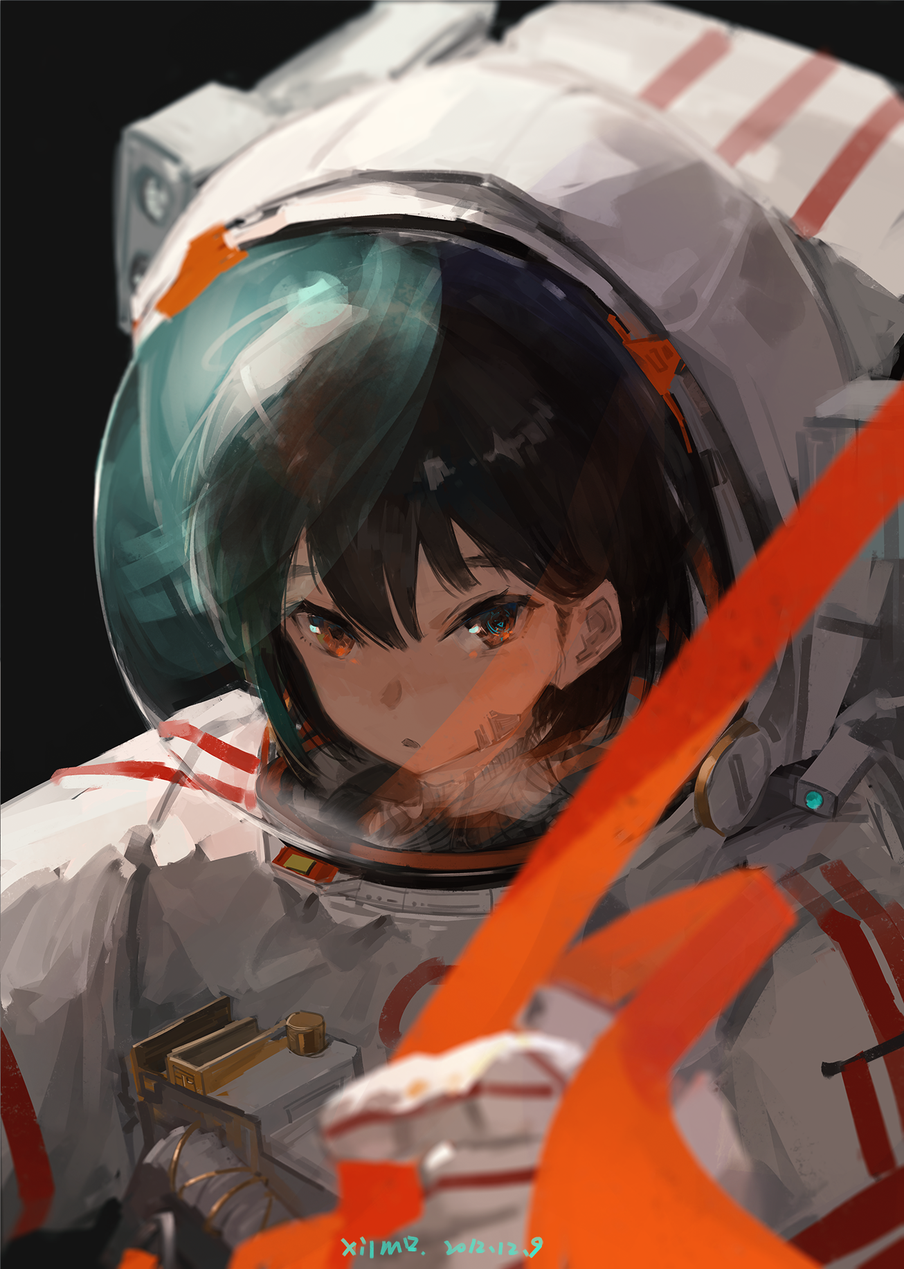 KREA - an anime astronaut relaxing in space, manga character, anime, studio  ghibli,