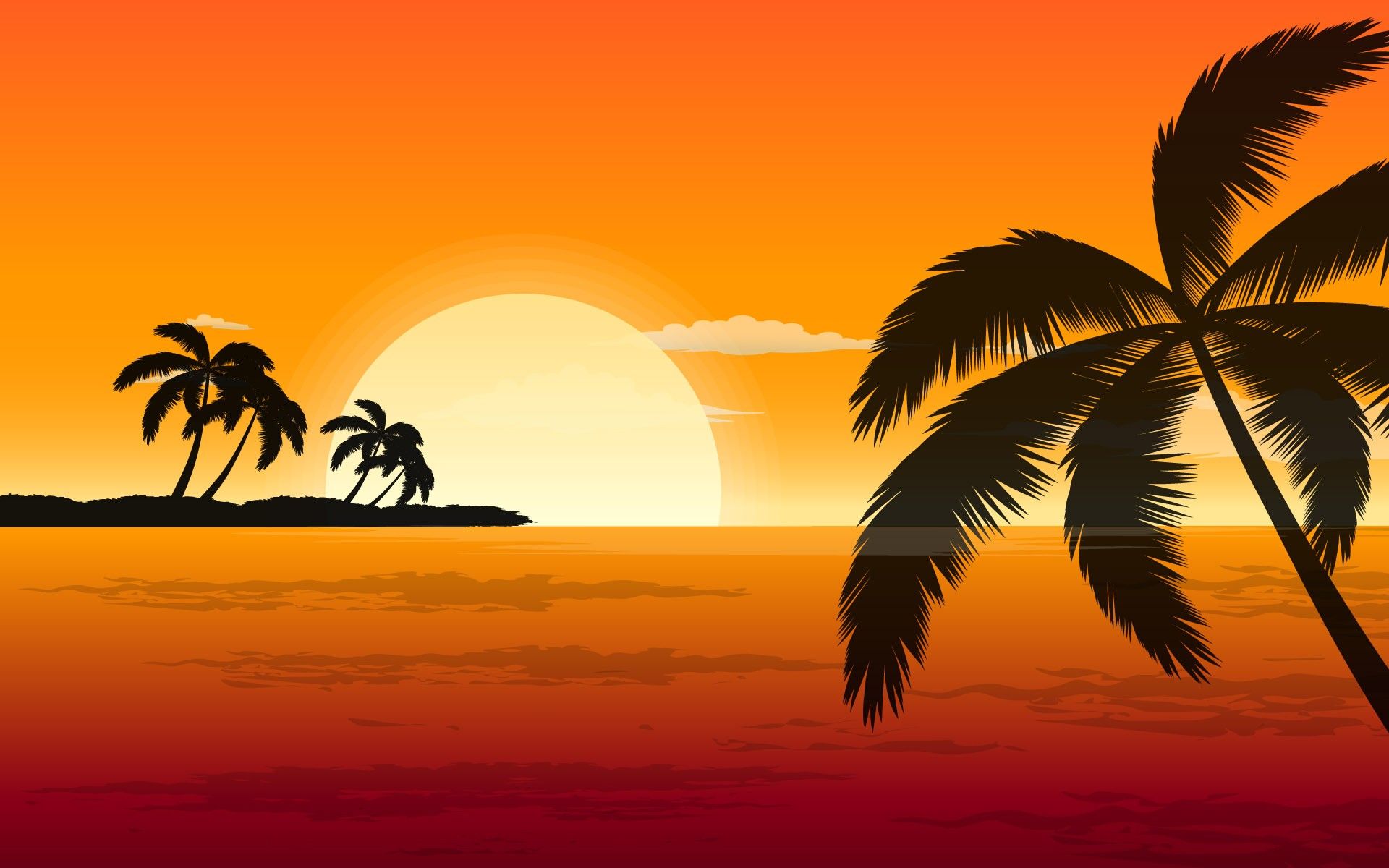 Cartoon Sunset Wallpaper