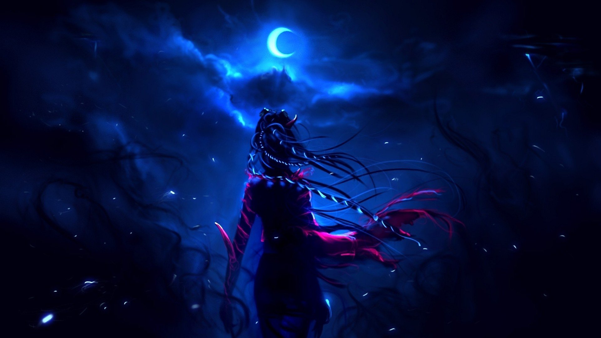 Black Neon Anime Wallpapers - Wallpaper Cave