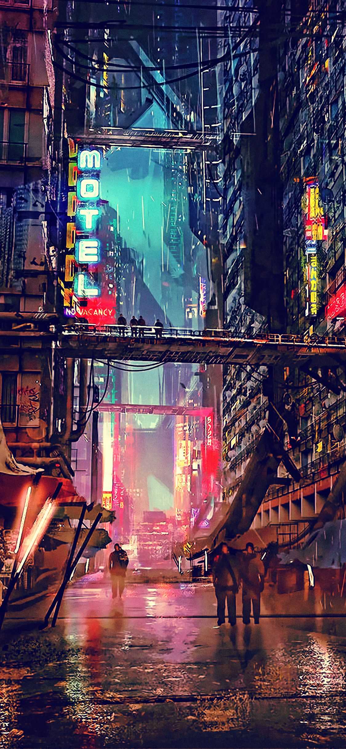2k retro cyberpunk city wallpaper