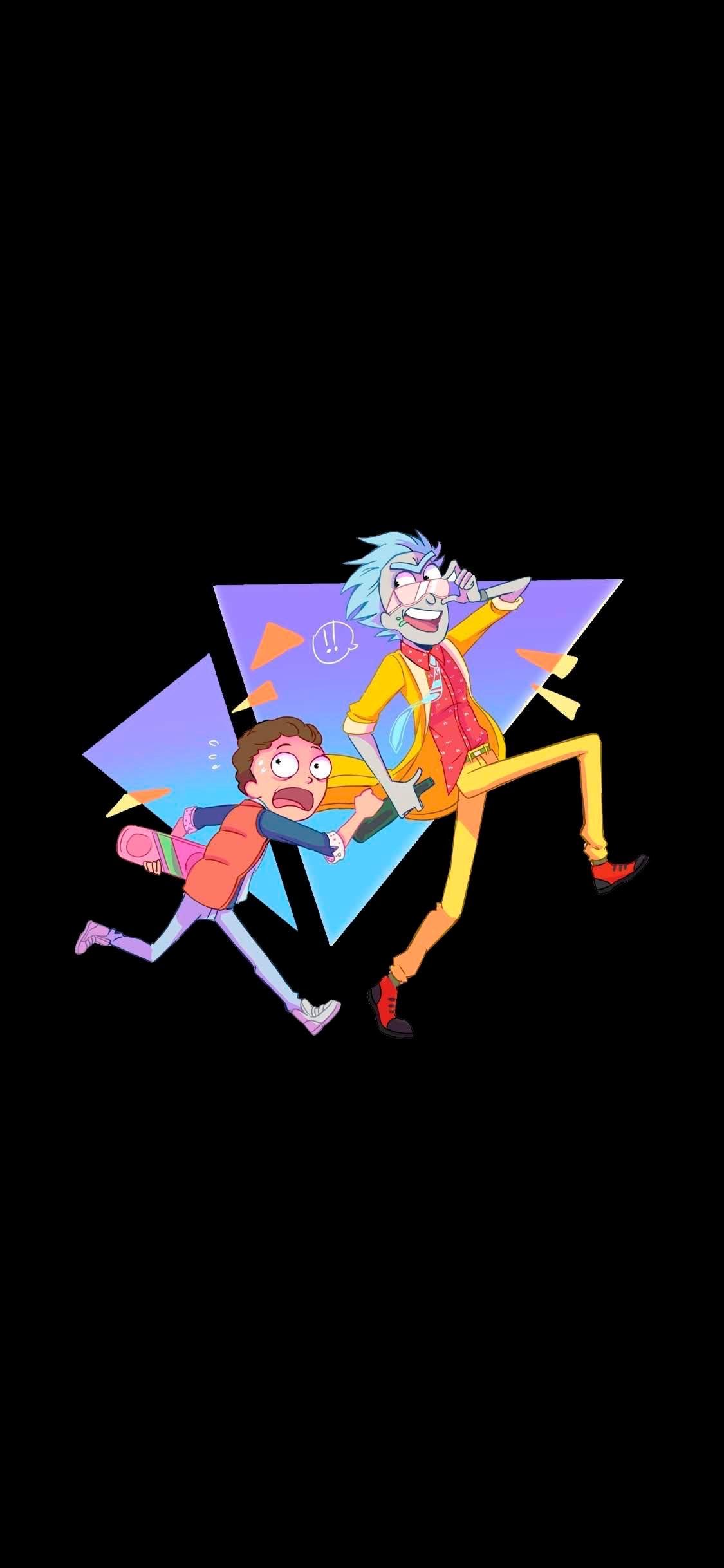 Rick and Morty back to the future wallpaper