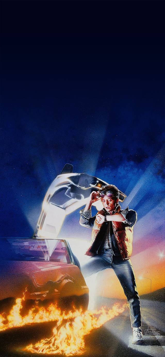 Removed the text from the Back to the Future Poster and made it into a mobile wallpaper