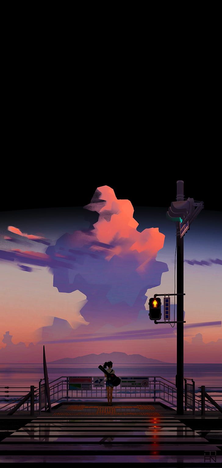 amoled, dark, vertical, anime girls HD wallpaper. Girl iphone wallpaper, Dark wallpaper, Anime scenery wallpaper