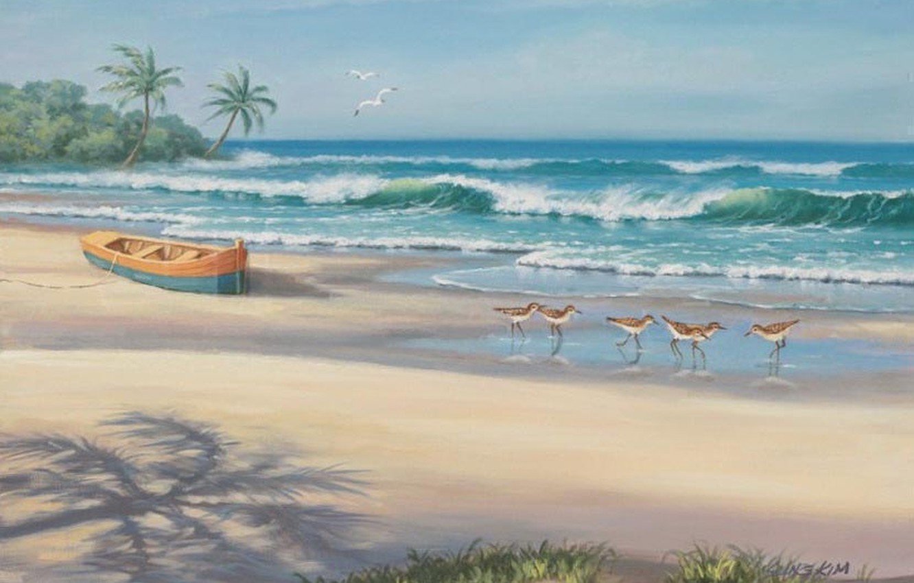 Beach Painting Wallpapers - Wallpaper Cave