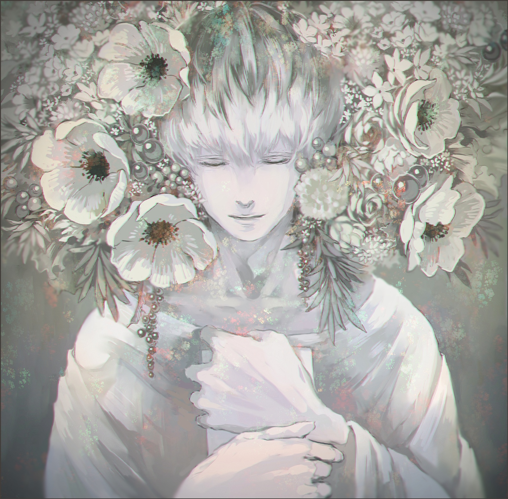 Tokyo ghoul anime flower white boy wallpaperx1594
