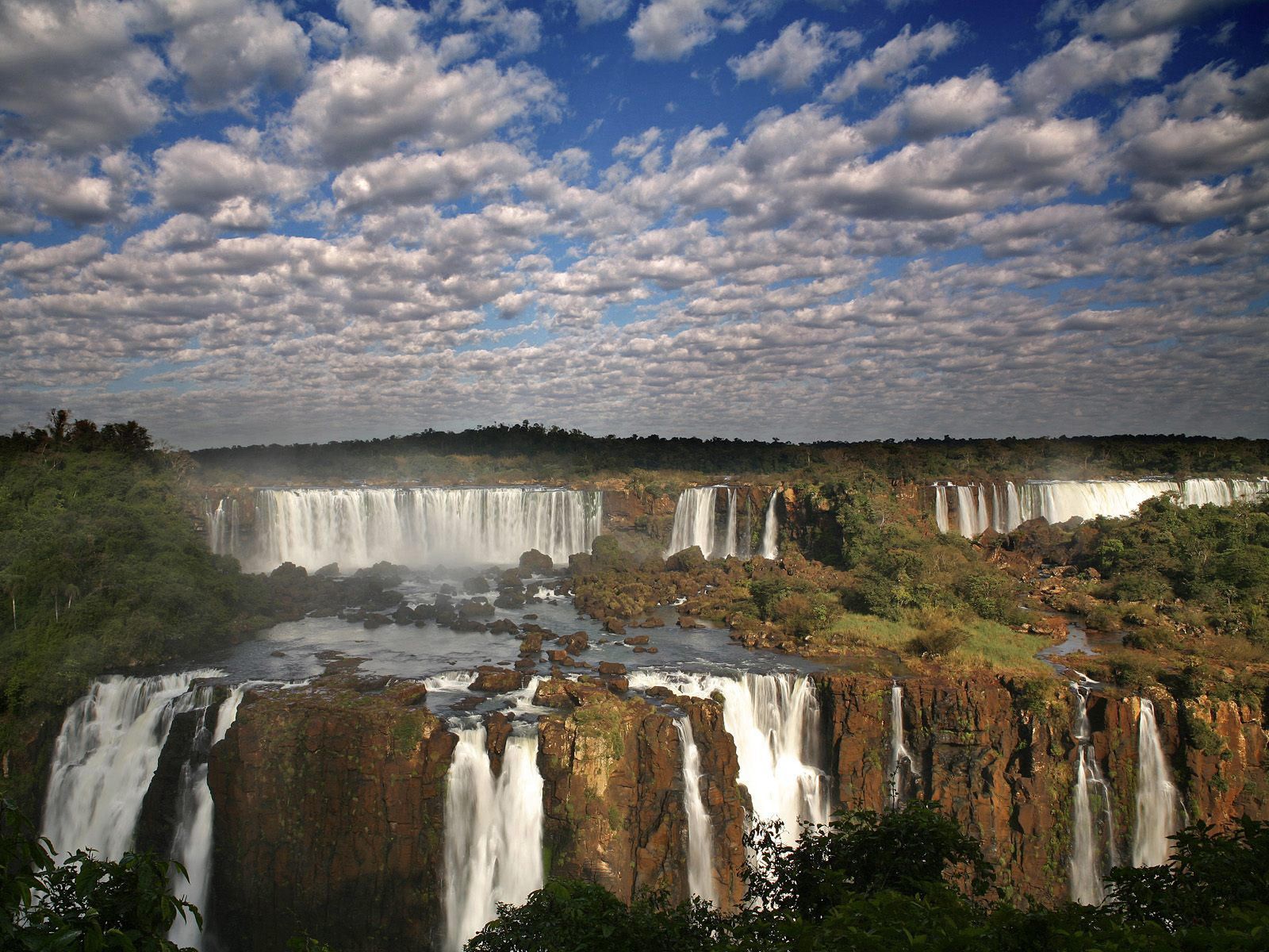 Iguazu Falls, Brazil Argentina Border. Beautiful Waterfalls, Iguazu Falls, Brazil Waterfalls