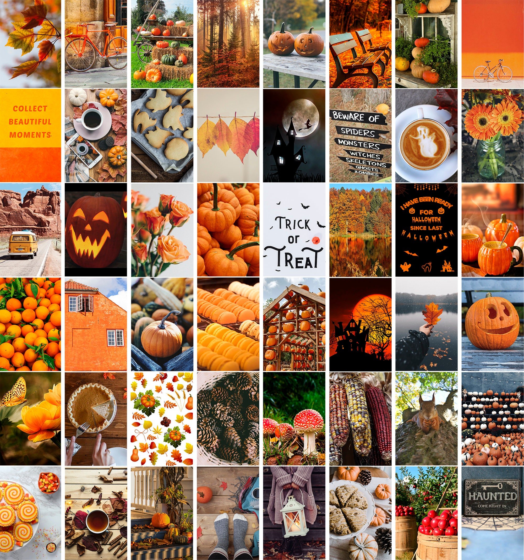 Halloween Wall Collage Kit Digital DIY Halloween Wall Decor