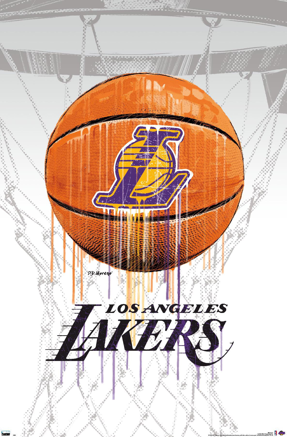 NBA Los Angeles Lakers Ball 20 Wall Poster, 22.375 x 34