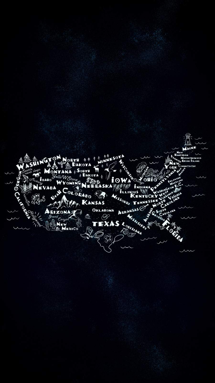 USA States IPhone Wallpaper Wallpaper, iPhone Wallpaper