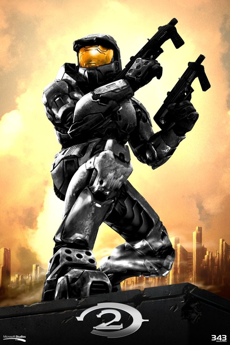 Halo 2 Poster Anniversary Style. Halo, Halo Halo master chief