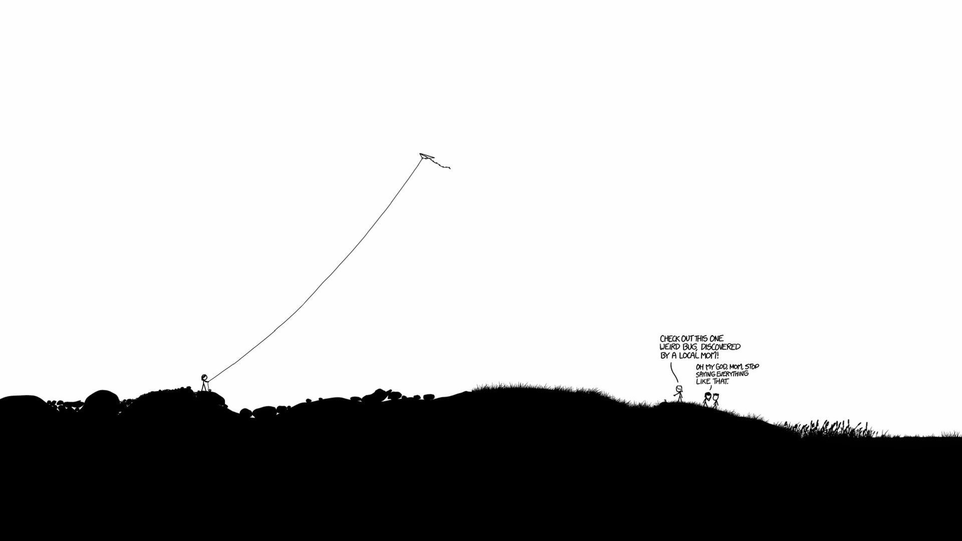 Clean Black And White XKCD Wallpaper