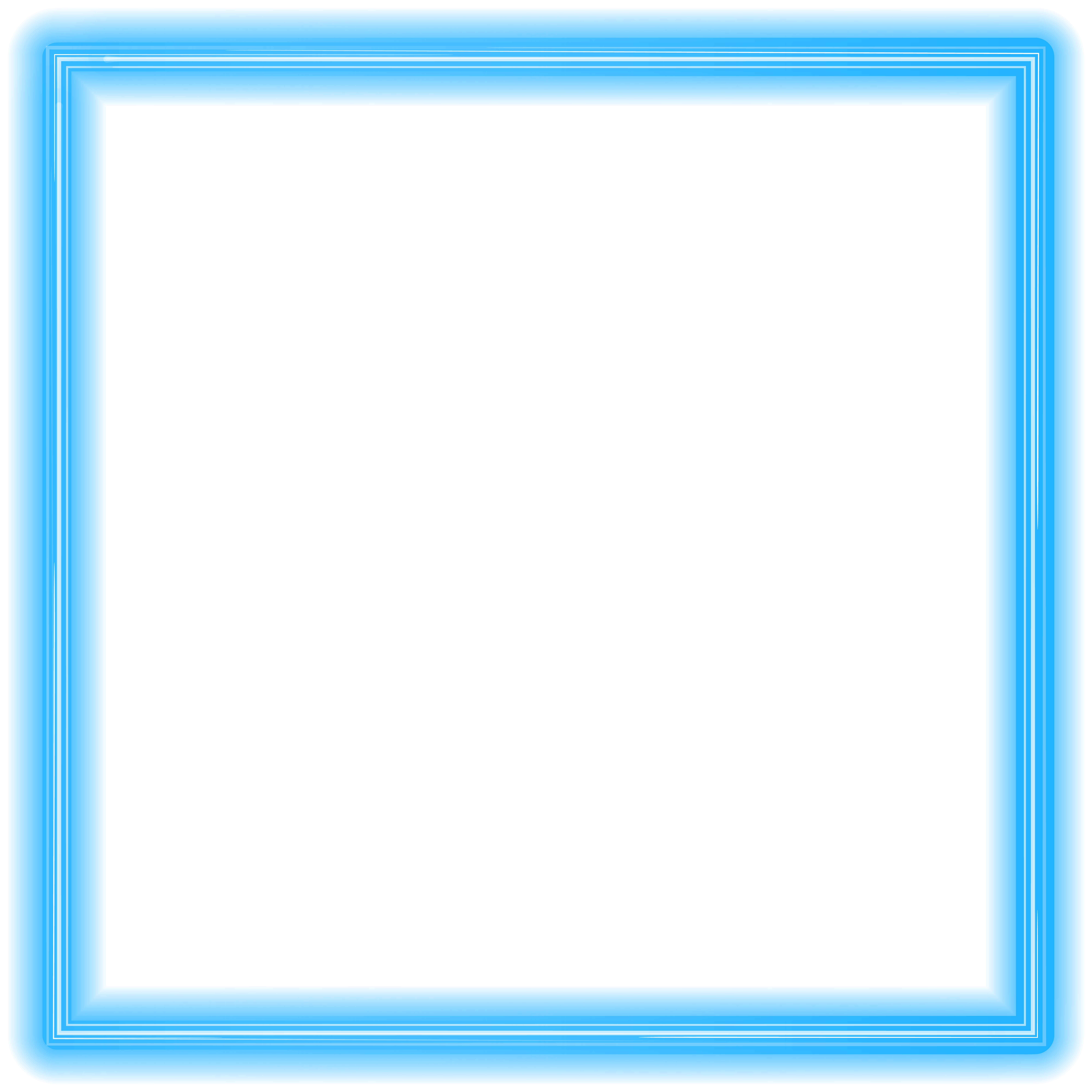 Blue Neon Border Frame PNG Clipart​-Quality Free Image and Transparent PNG Clipart