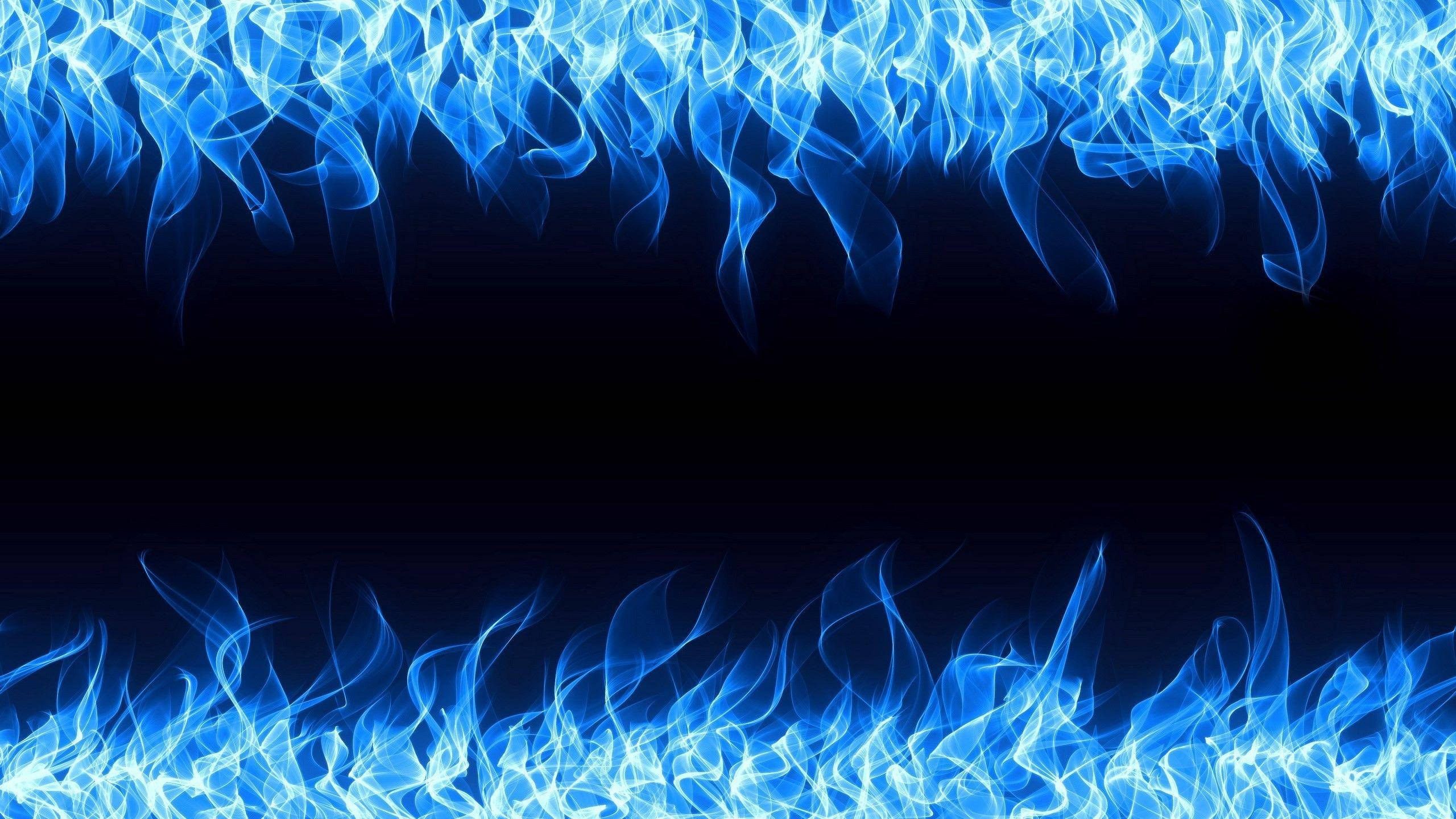 Download Blue Flames Border Wallpaper