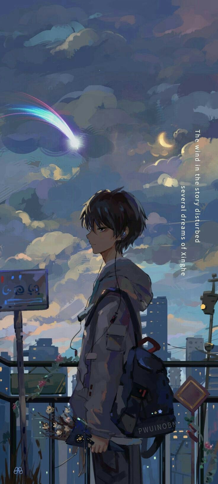 Galaxy anime boy. Anime scenery wallpaper, Anime wallpaper phone, Cool anime wallpaper