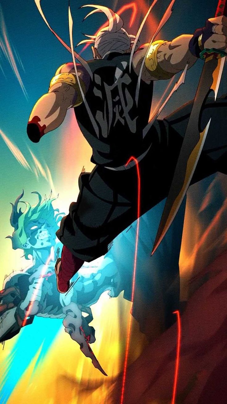 Tengen Vs Gyutaro Wallpaper Explore more Demon Slayer, Hashira's, Hero, Mysterious Demon, Tanjiro Kamado wallpaper.. Anime, Anime films, Naruto uzumaki art