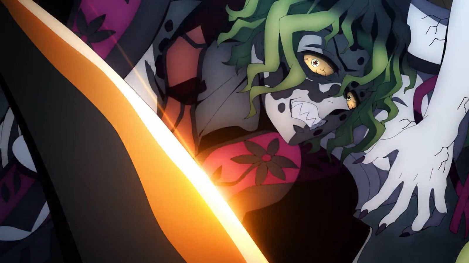 Gyutaro steps into battle and faces off against Uzui in Demon Slayer season 2 episode 15
