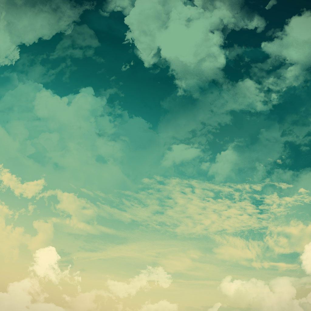 Green Clouds iPad Wallpaper Free Download