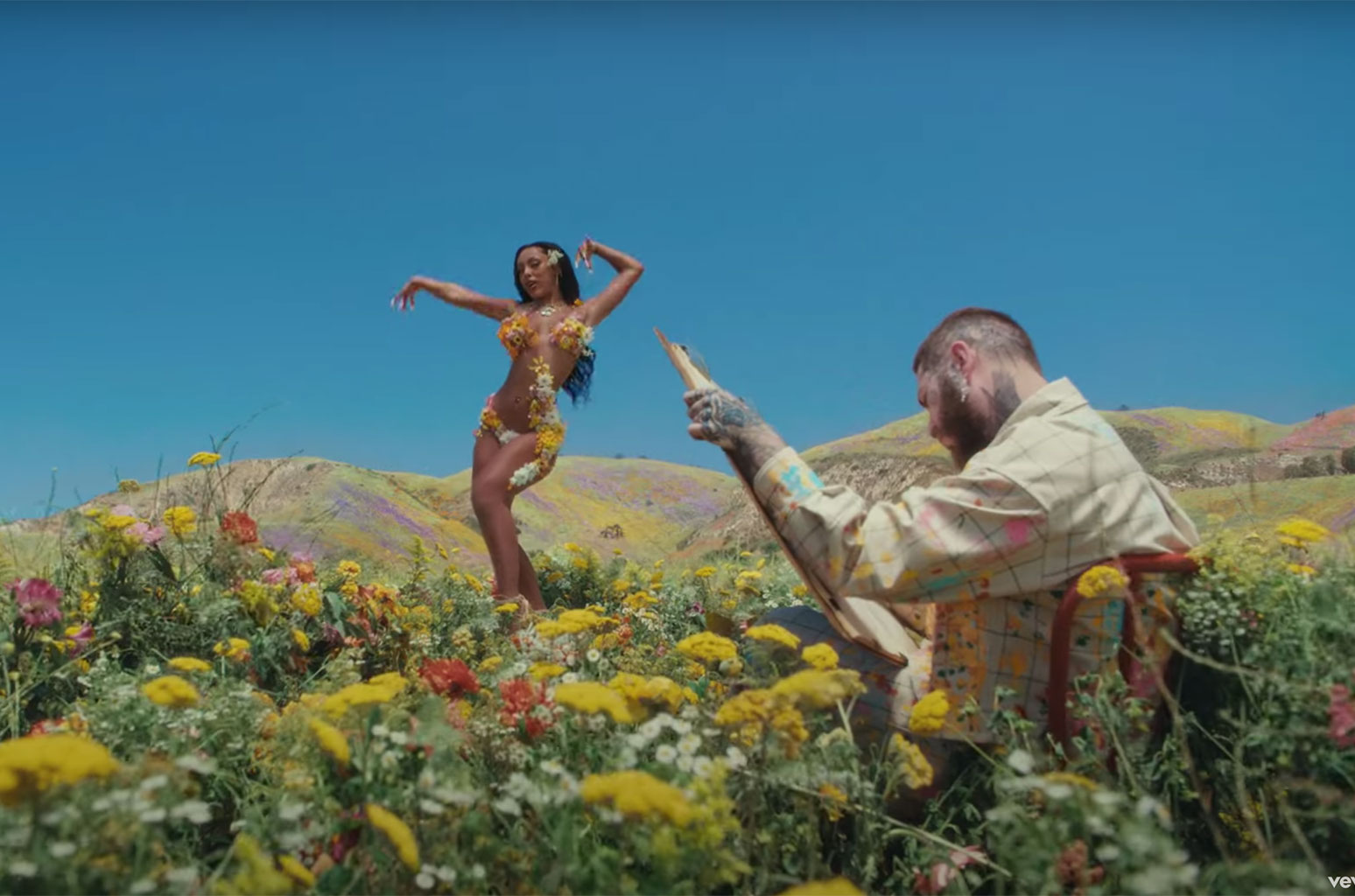 Doja Cat Goes Topless In Post Malone's 'I Like You' Music Video