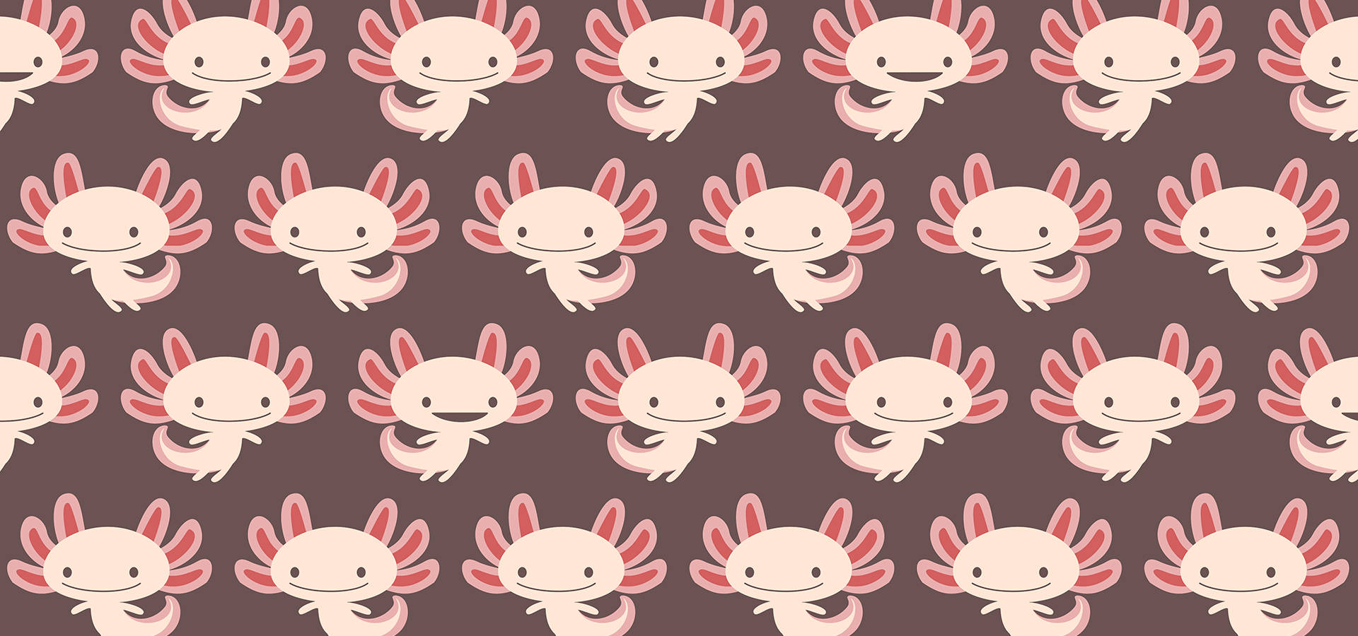Download Cartoon Axolotl Pattern Wallpaper
