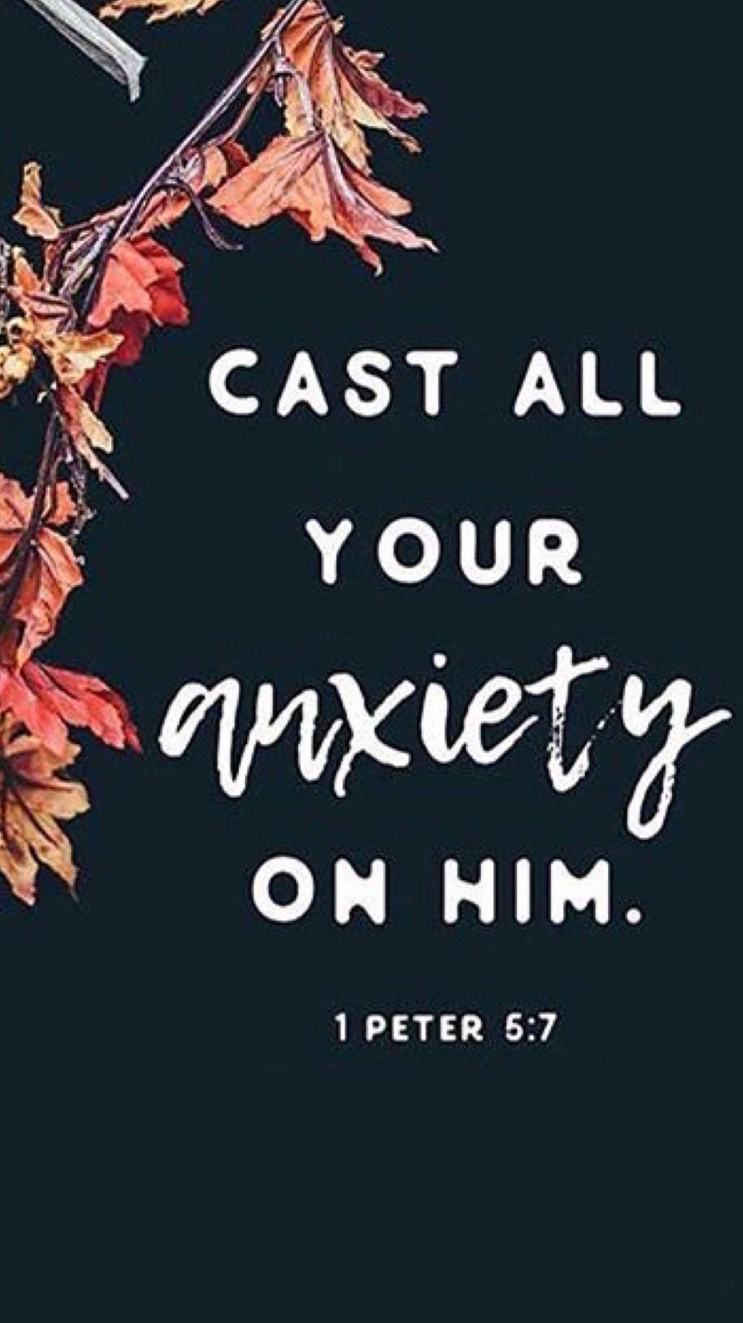 Download Anxiety Bible Verse Autumn Wallpaper