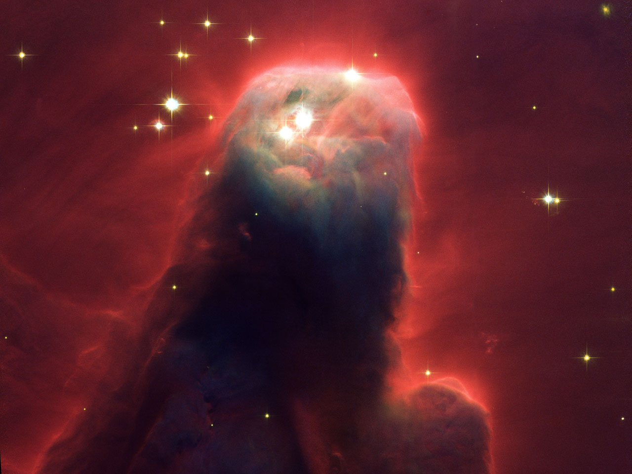 Hubble's Newest Camera Image Ghostly Star Forming Pillar Of Gas And Dust