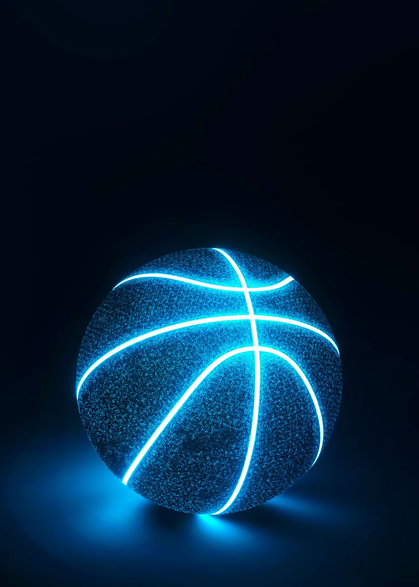 Neon Basketball' Poster