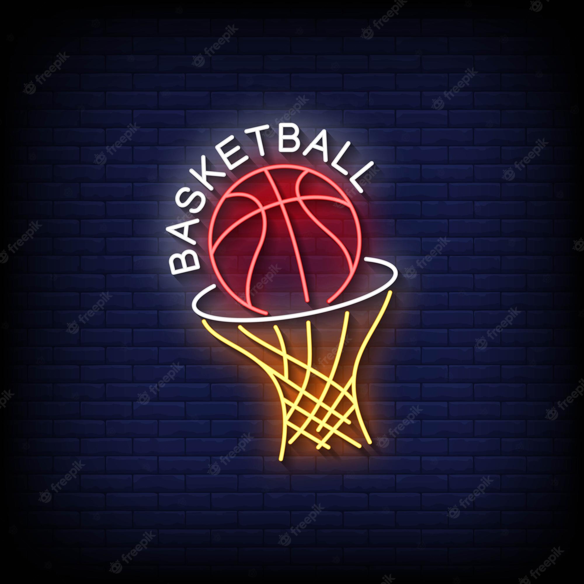 Neon basketball Vectors & Illustrations for Free Download