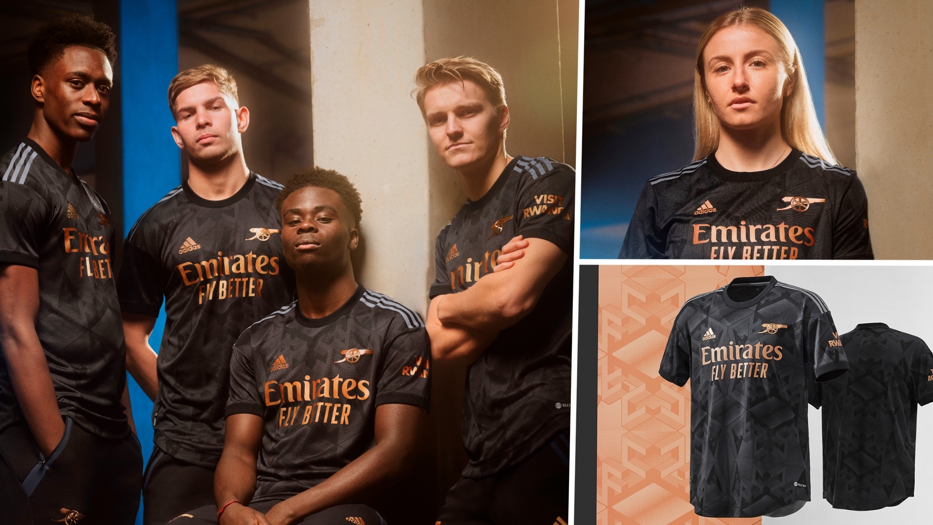 Arsenal Unveil New Black And Gold 22 23 Away Kit In Tribute To 'Little Islingtons' Around The World