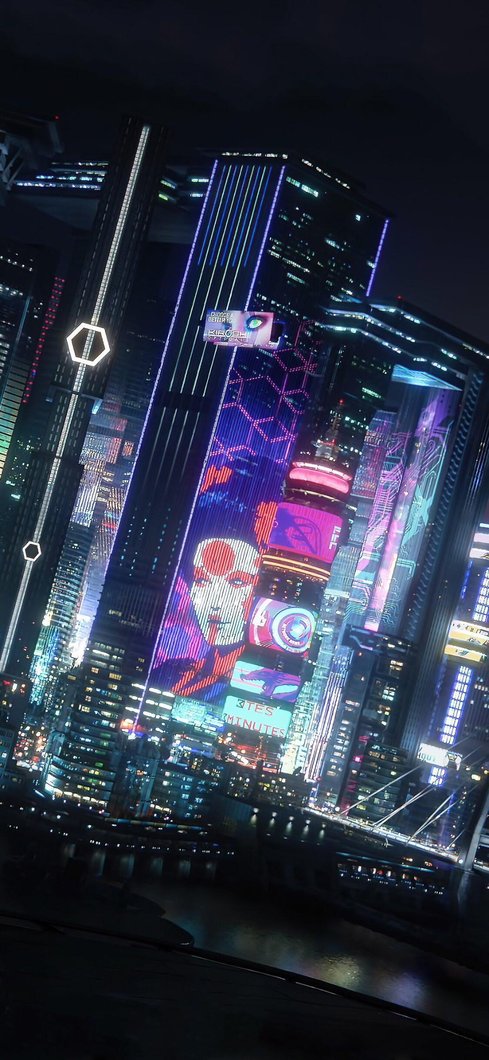 Download Night City Megalopolis Cyberpunk 2077 Iphone Wallpaper