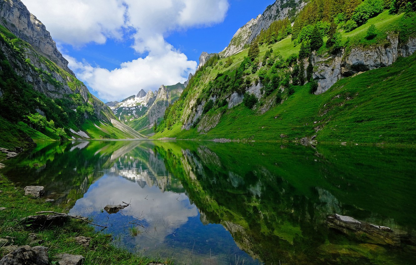 Wallpaper mountains, lake, Switzerland, Switzerland image for desktop, section пейзажи