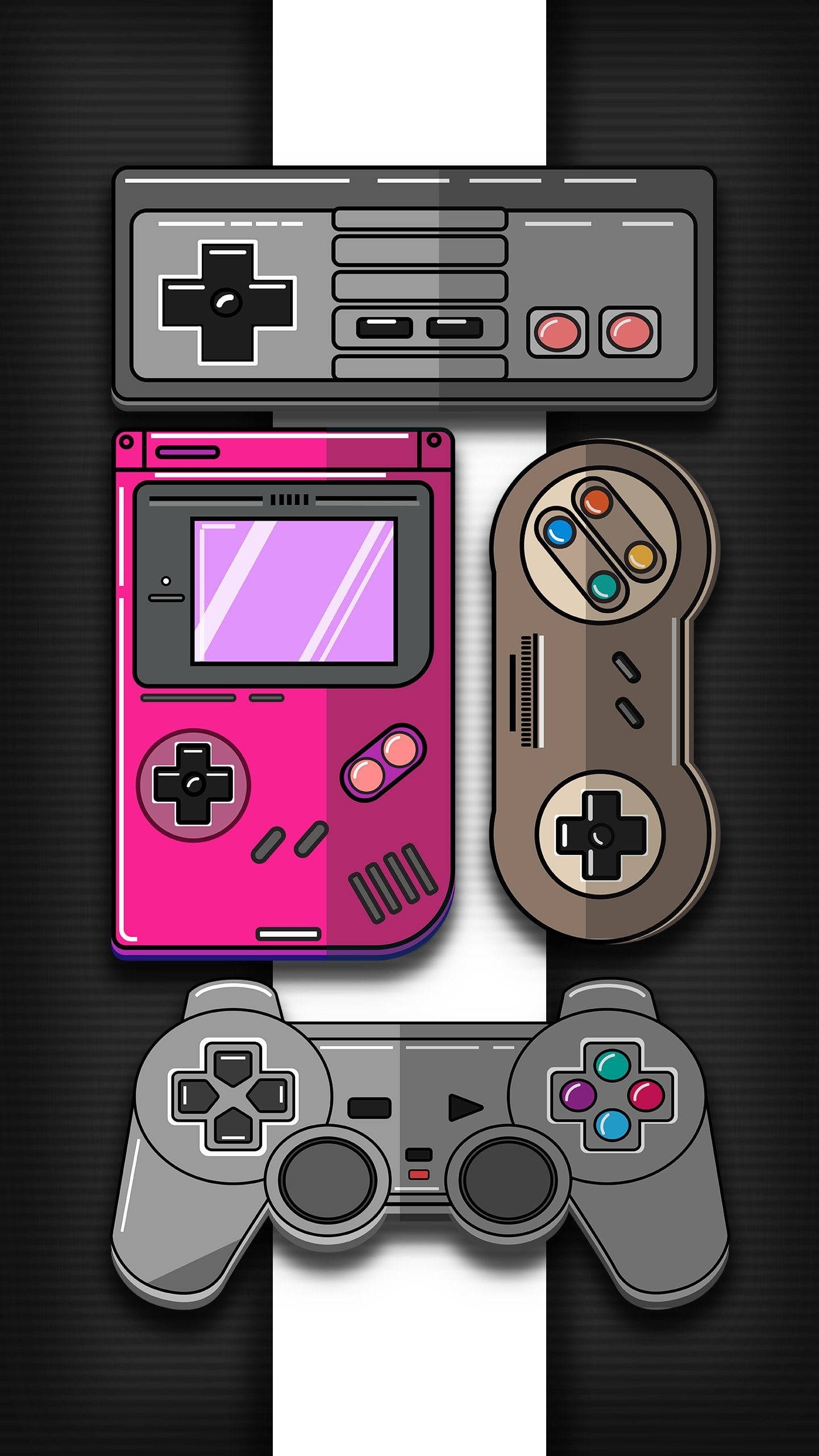 Download Retro Aesthetic Game Devices Art Wallpaper