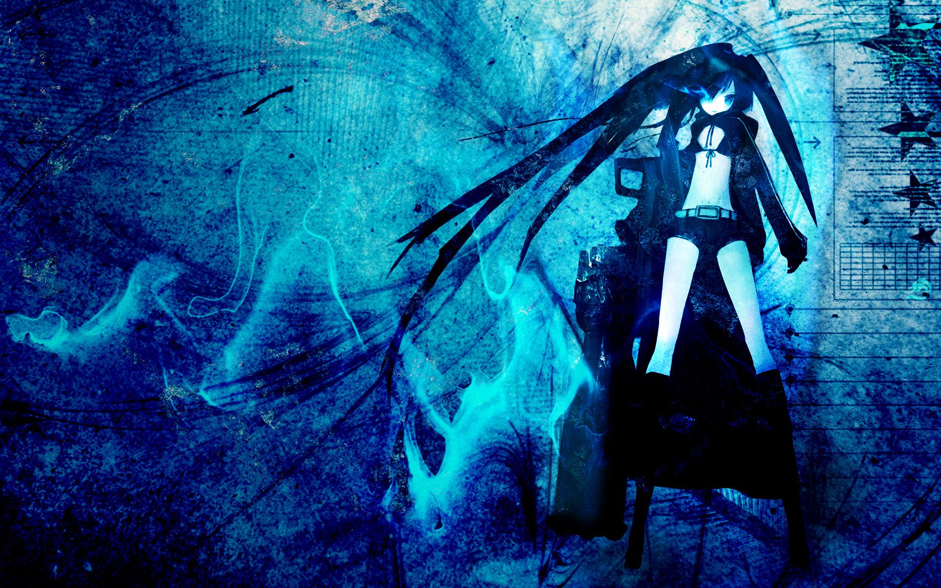 Black and Blue Anime Wallpaper Free Black and Blue Anime Background