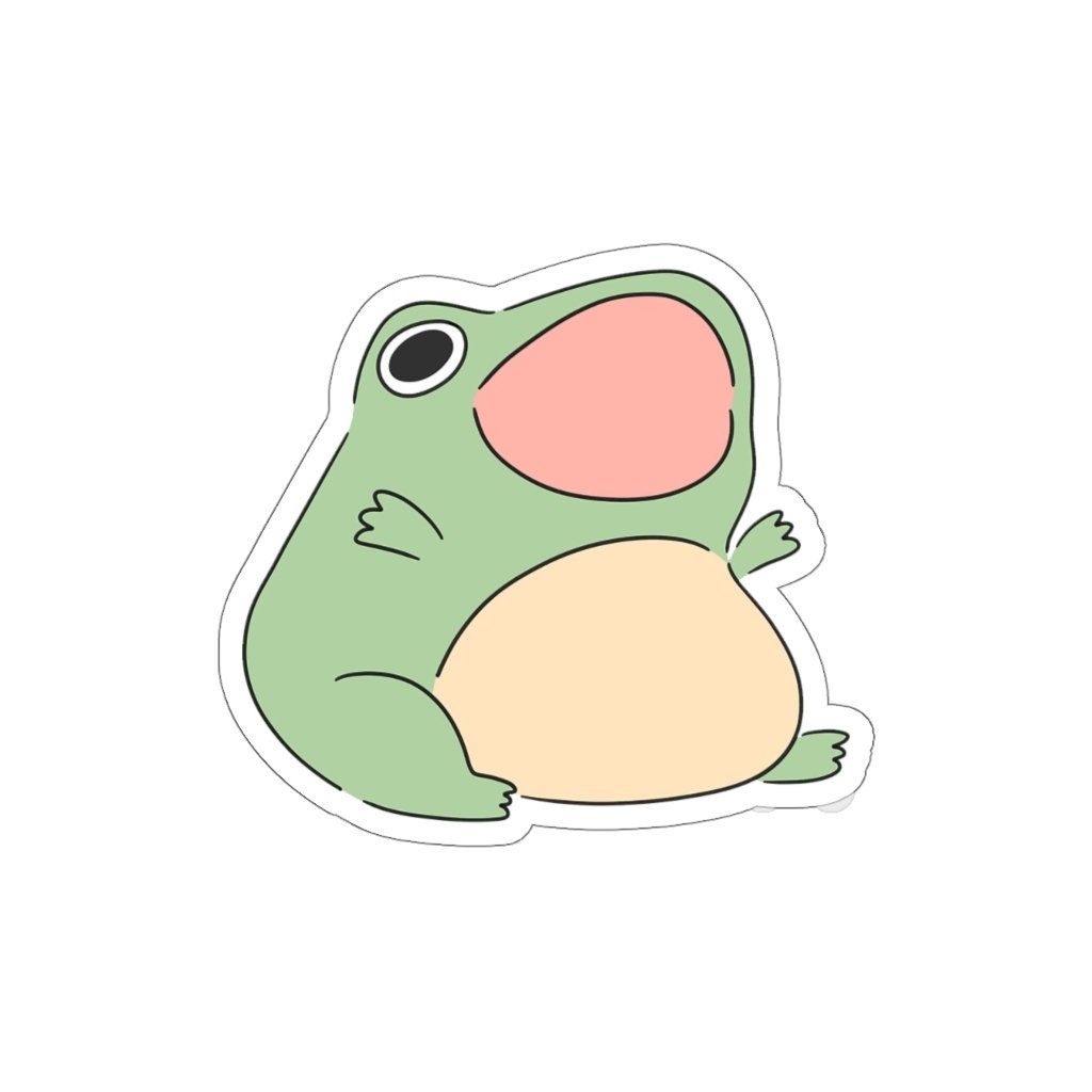 Fat Frog Sticker Animal Sticker Frog Sticker Cute