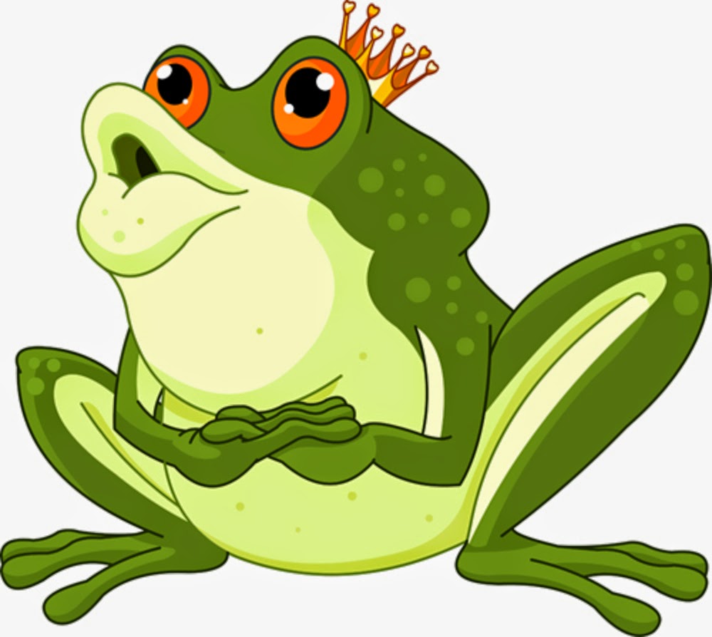 Cartoon fat frog with full lips wearing crown free image download