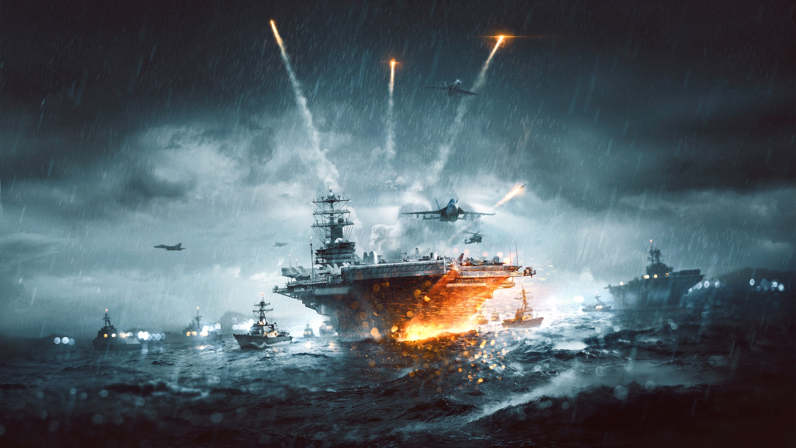 Download wallpaper 2560x1440 warship, battle, video game, dual wide 16:9 2560x1440 HD background, 19605