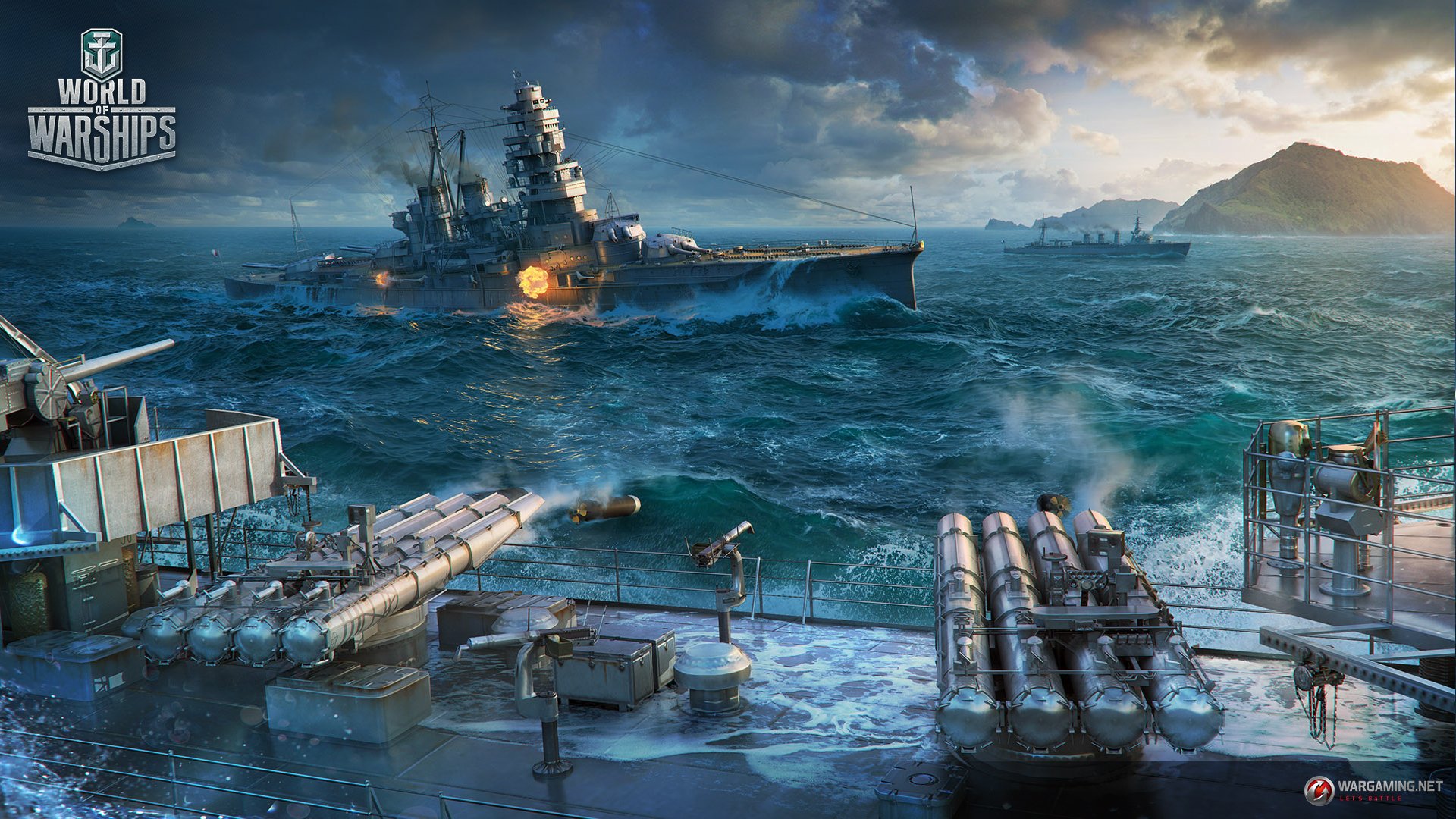 WORLD Of WARSHIPS game war military video wwll battleship ship boat warship action fighting shooter simulation online mmo strategy 1wwar battle wallpaperx1080