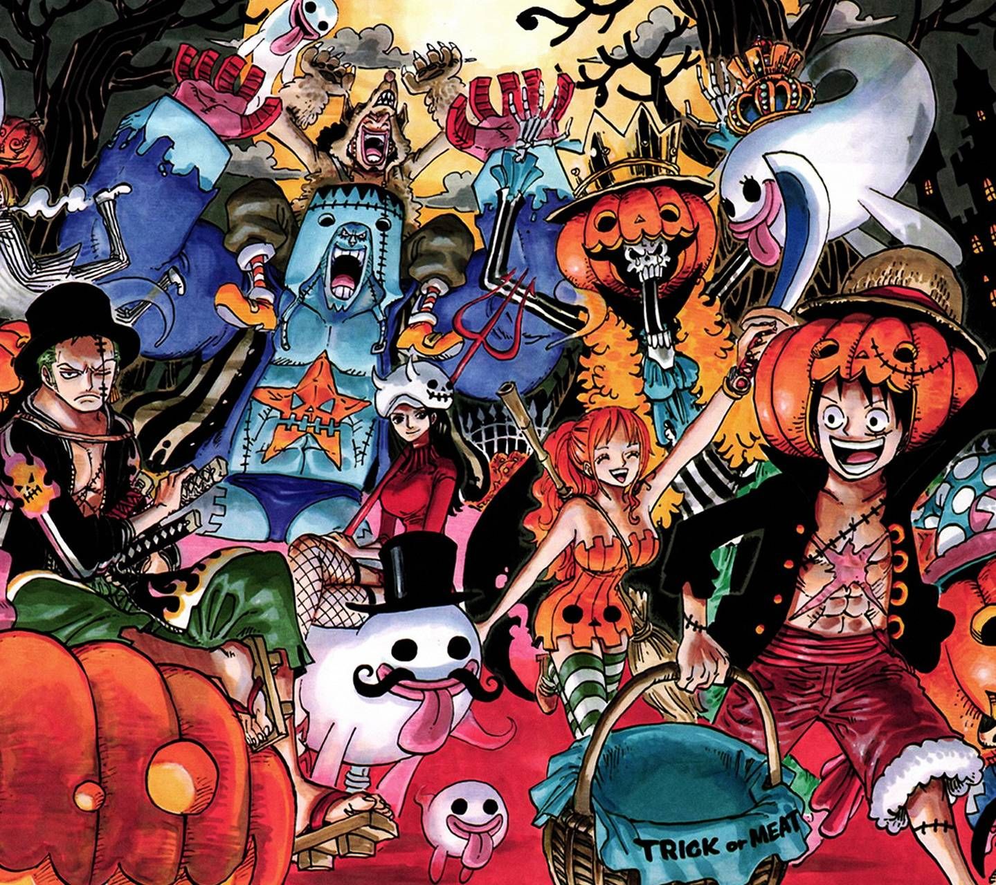 Download One Piece Halloween wallpaper by luigyh now. Browse millions of popular anime Wallpa. Anime halloween, Anime, Manga anime one piece