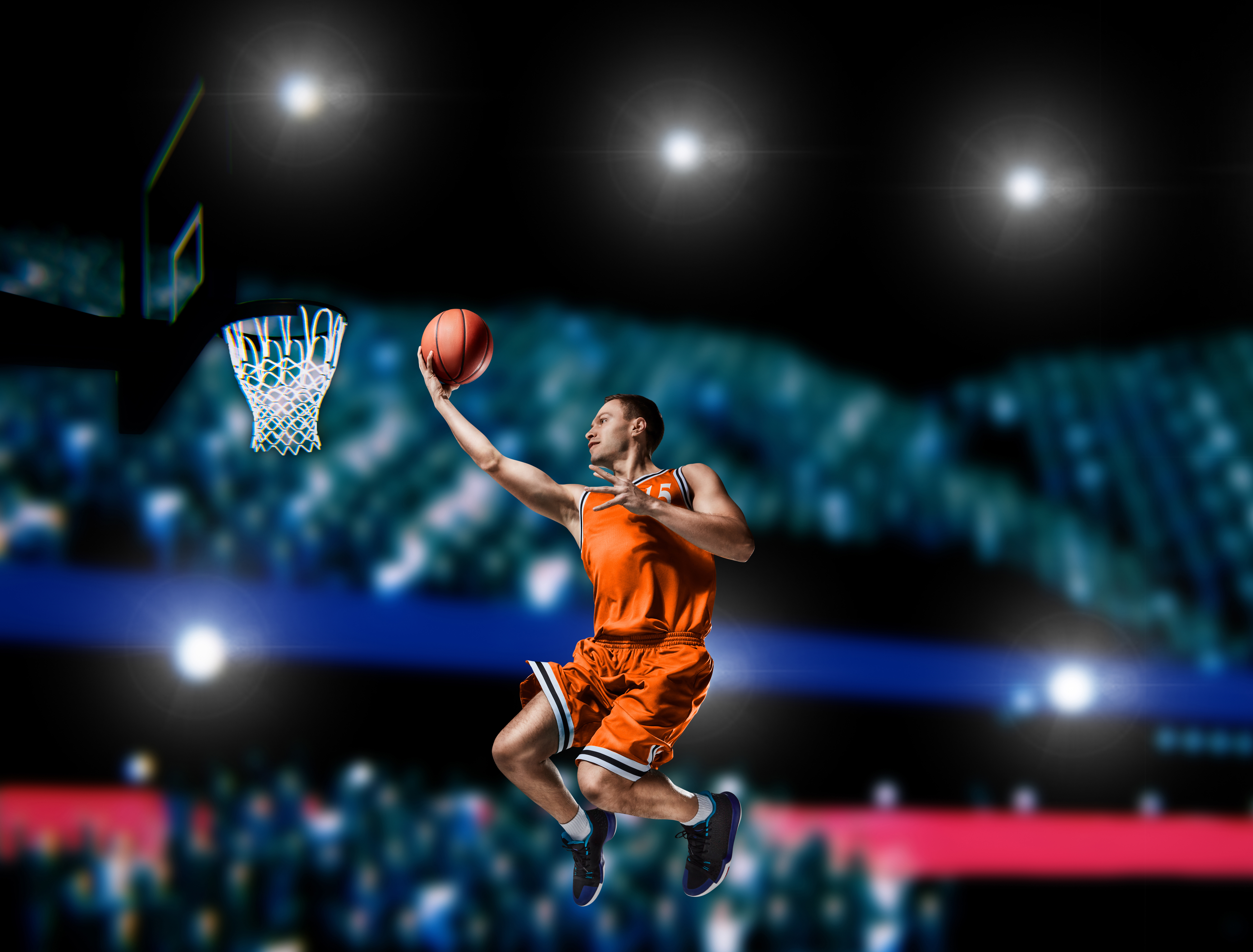 Desktop Wallpaper Men athletic Basketball Jump Ball 6000x4560