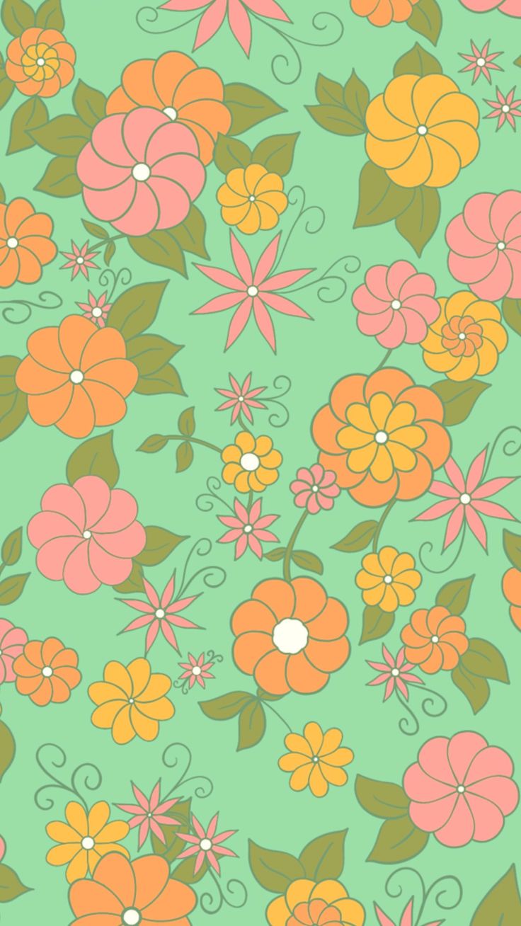 Free Cell Phone Wallpaper. Hippie wallpaper, Vintage flowers wallpaper, Phone wallpaper patterns