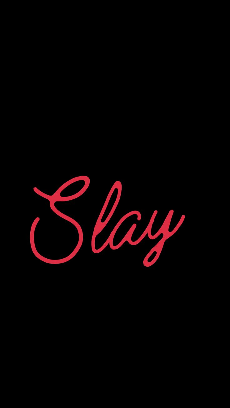 Slay Wallpaper IPhone Black and Red Cursive Cute Baddie. iPhone black, Wallpaper, Black