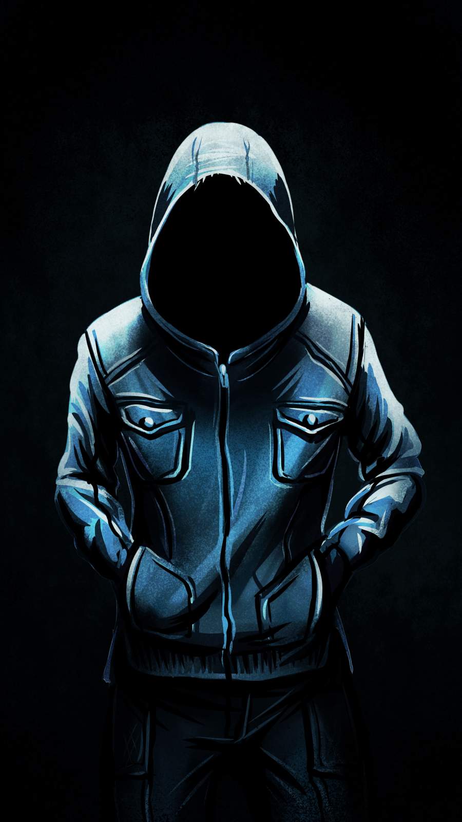Dark Hoodie Guy Wallpaper, iPhone Wallpaper