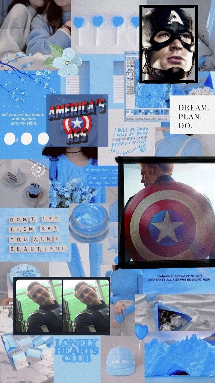 Captain America aesthetic. Captain america aesthetic, Blue aesthetic, Captain america