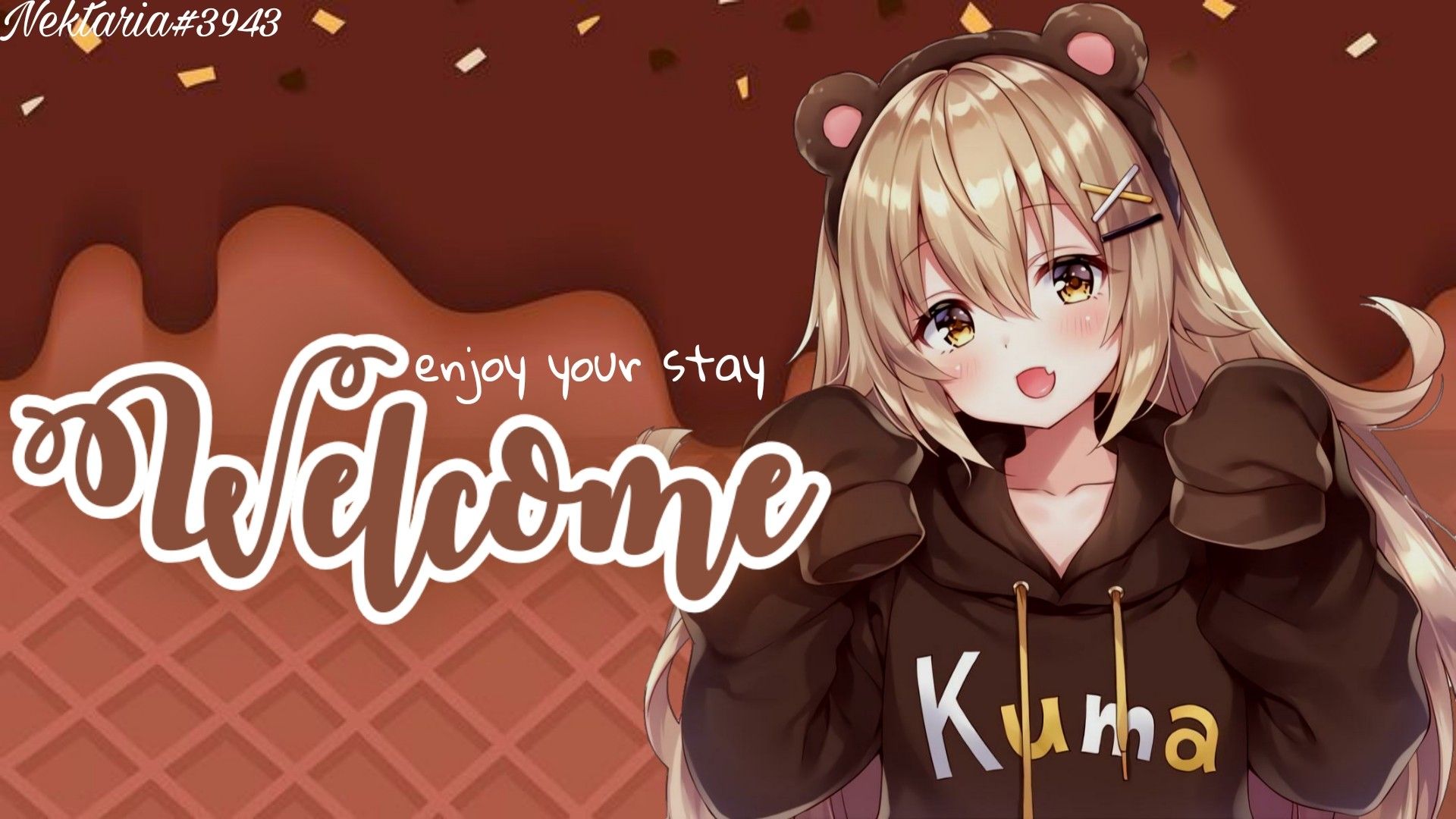 brown anime welcome banner (f2u don't remove credits). Welcome banner, Anime, Cat girl